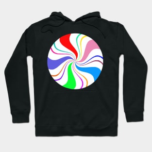 Round Rainbow Peppermint Candy Hoodie